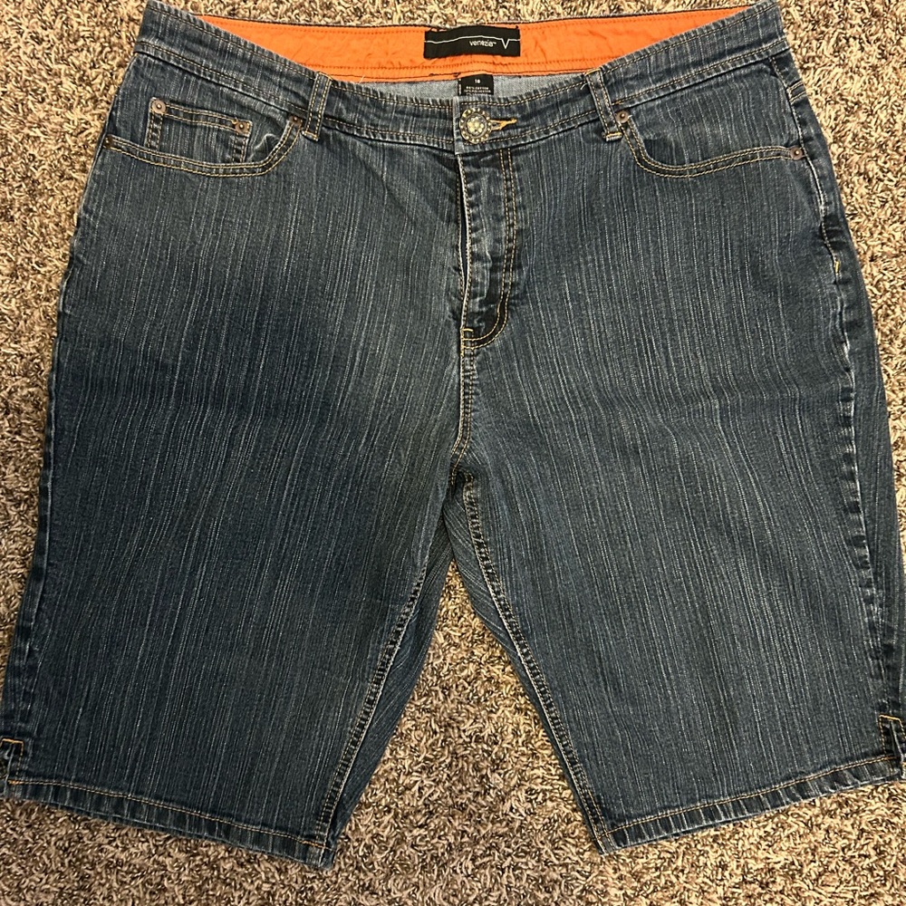 Venezia from Lane Bryant Dark Blue Denim Shorts